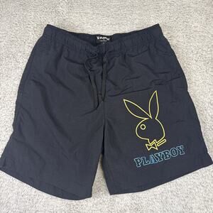 Playboy by PACSUN bunny logo quick dry swim trunks Size M Y2K